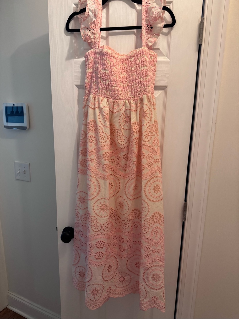 Pink Eyelet Maxi Sundress